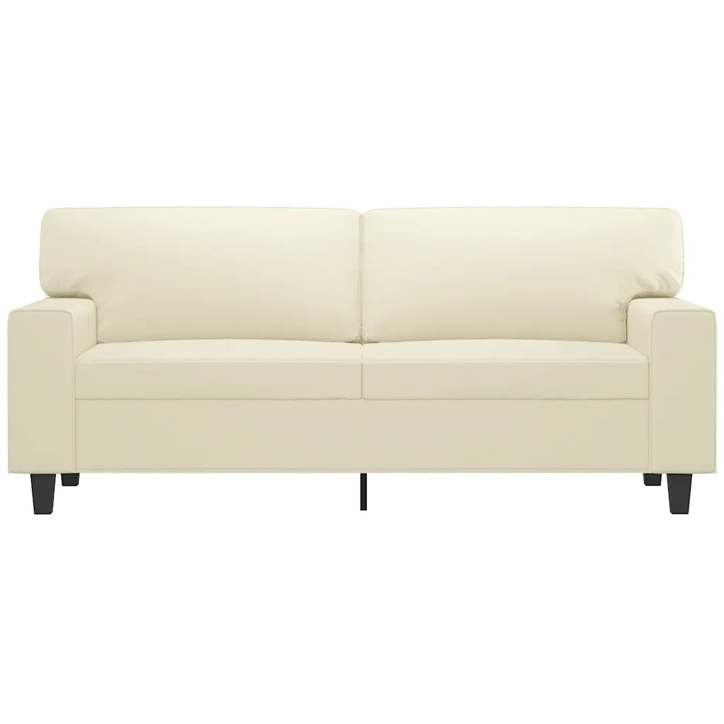 Divano a 2 Posti Crema 140 cm in Similpelle 359418