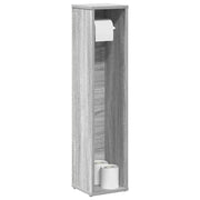 Mobiletto da bagno con portarotolo Grigio Sonoma 20,5x20x90 cm 858511