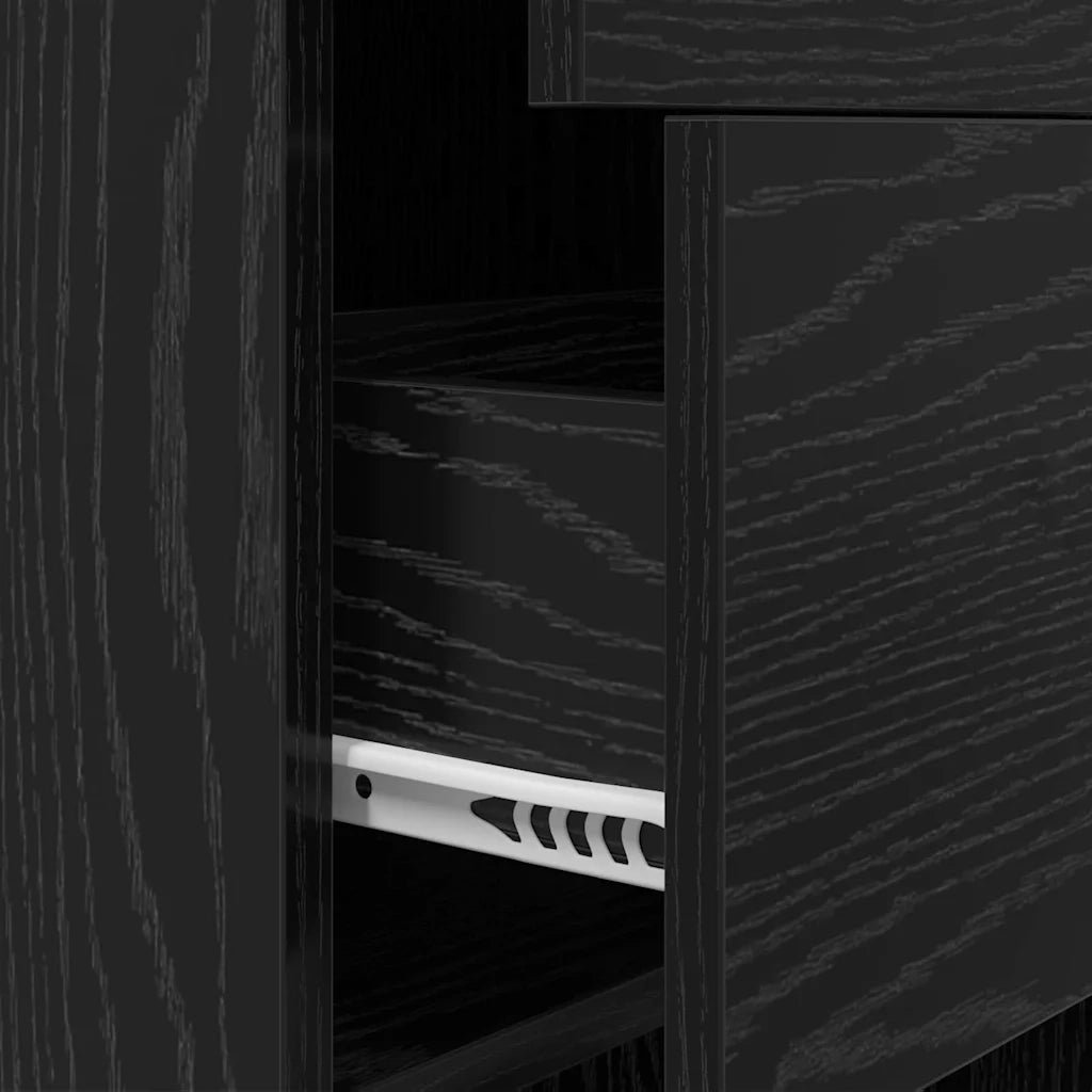 vidaXL Armadio per Libri Rovere nero 40 x 35 x 180 cm