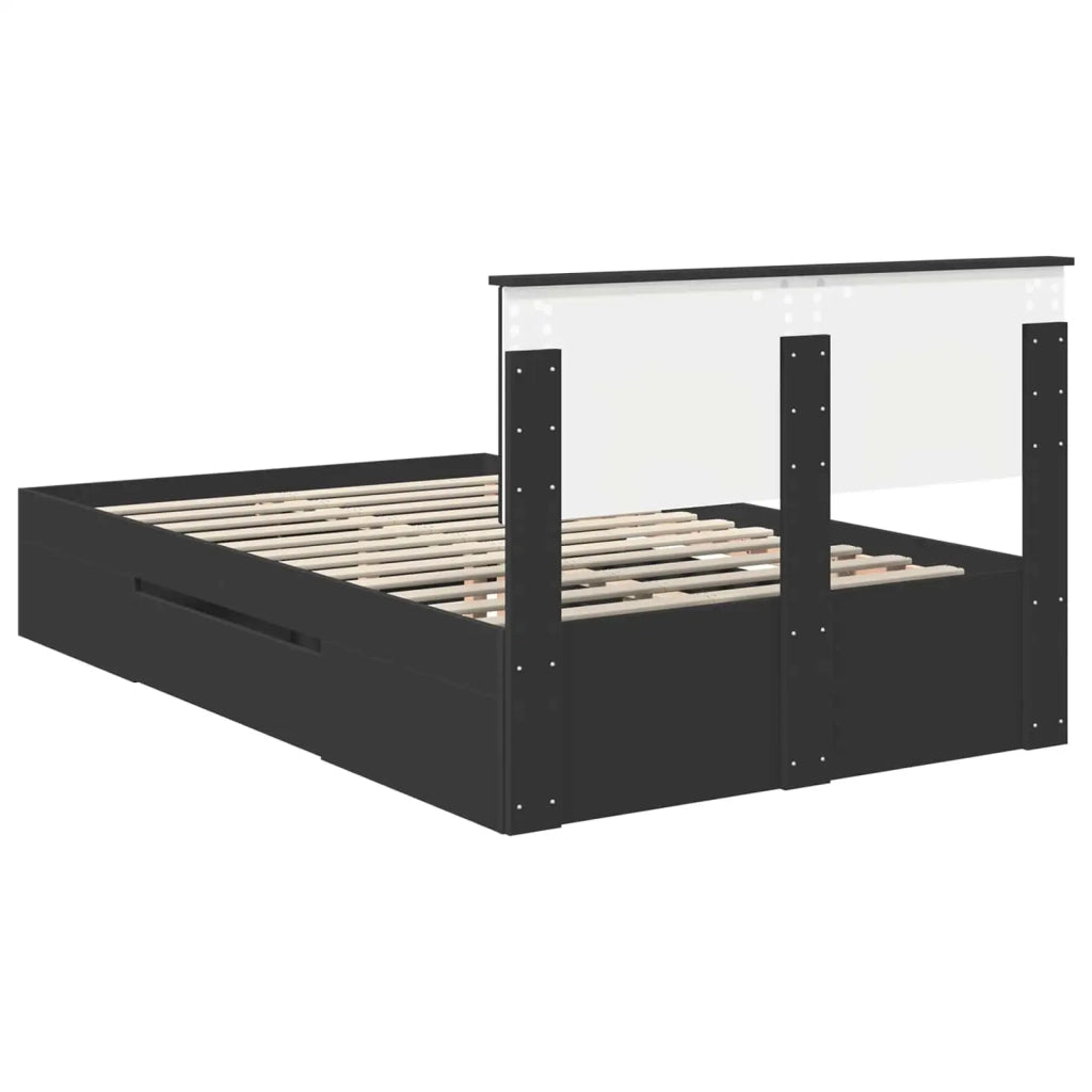 Struttura del letto Nero 137 x 203 cm Legno multistrato