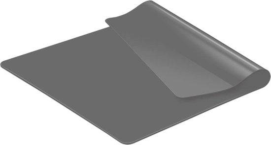 Mat siliconico grande, 1,5 mm di spessore con superficie antiscivolo, mat antifiamma e antitrasferimento, per tavolo, riciclabile, sicuro per alimenti, resistente al lavastoviglie (60 x 80 cm, grigio)