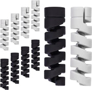 Set di protezioni per cavi di ricarica, protezione in silicone (24 pezzi) - nero, grigio. Protegge ricaricatori, cavi a spirale, telefoni, laptop, cavi dati.