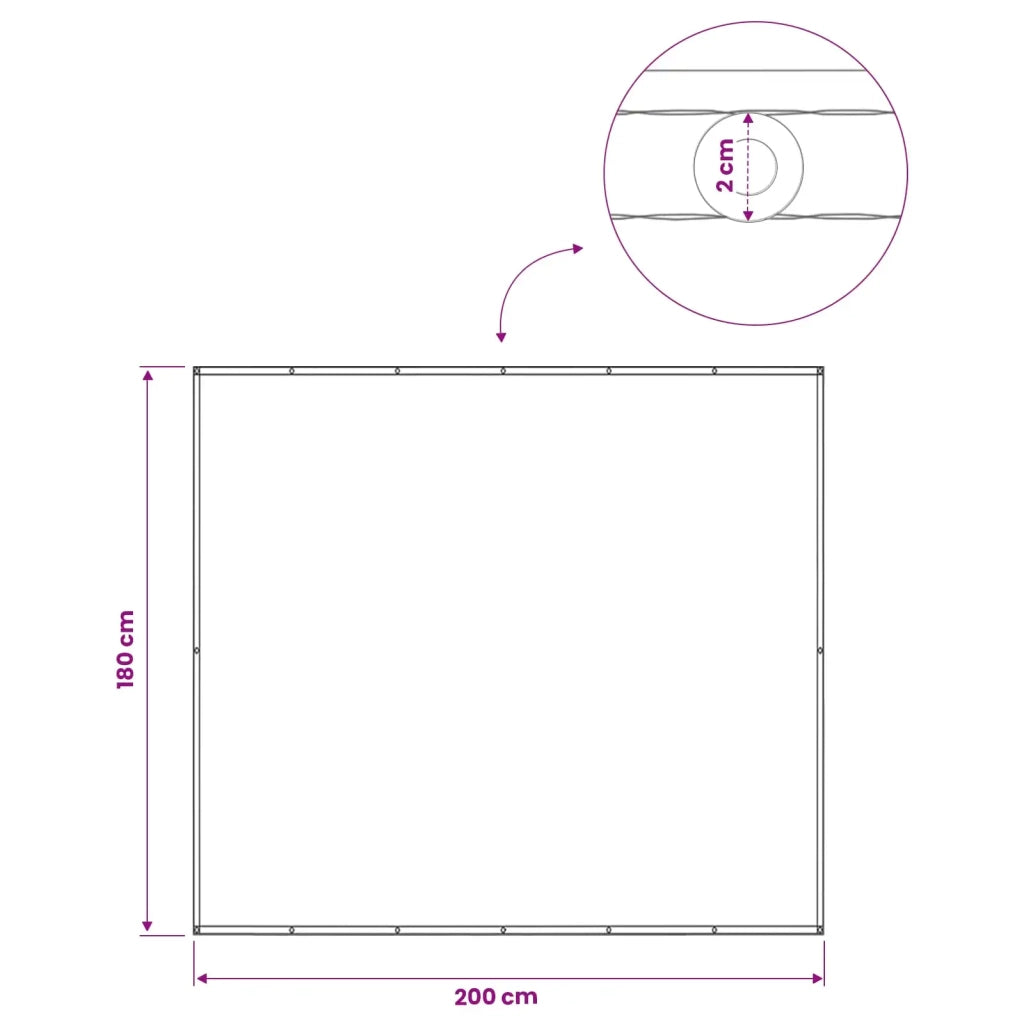 Schermo di Privacy per Balcone 180 x 200 cm 42036358