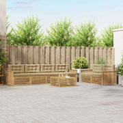 Set di divani da esterno 7 pcs Bianco e Beige 3390083