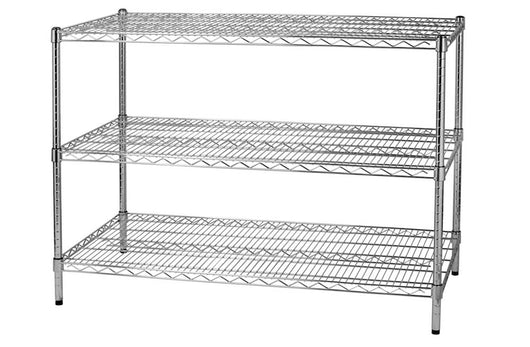 Scaffale 3 Ripiani 121x60x90 cm in Metallo Cromato Tosini
