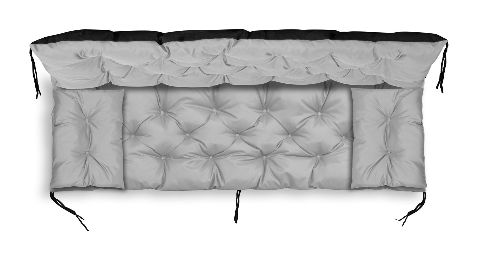 AIO FACTORY Set di cuscini da giardino 120x60x50 cm impermeabile grigio chiaro