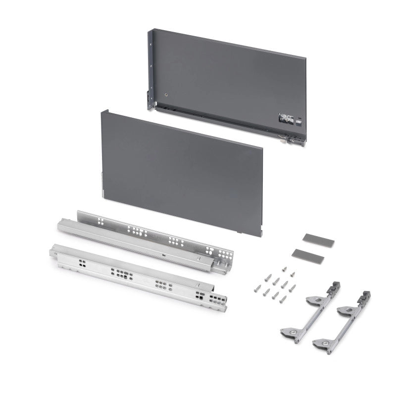 Cassetto esterno Vertex 60kg, altezza 242 mm, profondità 500 mm, Acciaio, Verniciato bianco