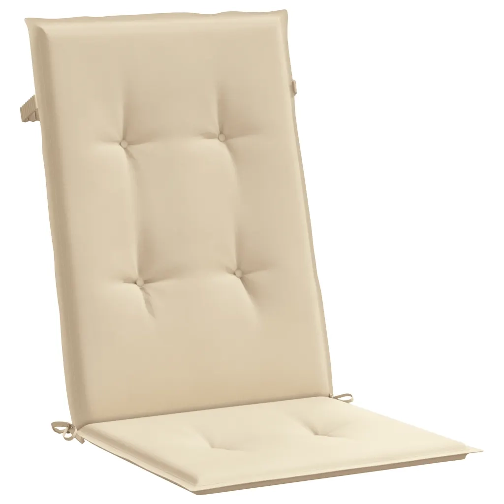 Cuscini per Sedie 2 pz Beige 120x50x3 cm in Tessuto 47542
