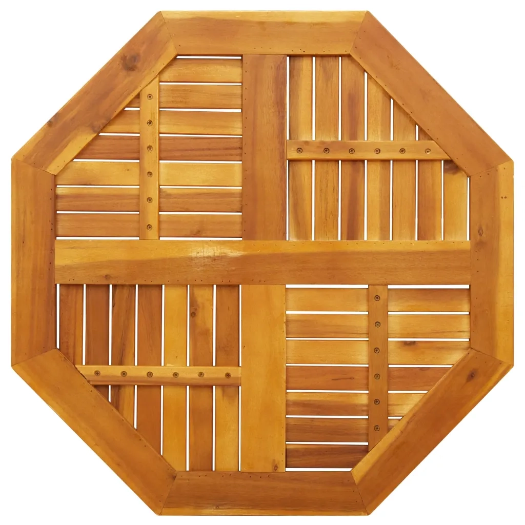 vidaXL Piano per Tavolo 80x80x2,2 cm Ottagonale Legno Massello Acacia