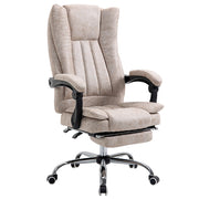 Sedia da ufficio reclinabile con poggiapiedi ¨C zephmum ¨C beige/nero/argento 63x71x110-118 cm