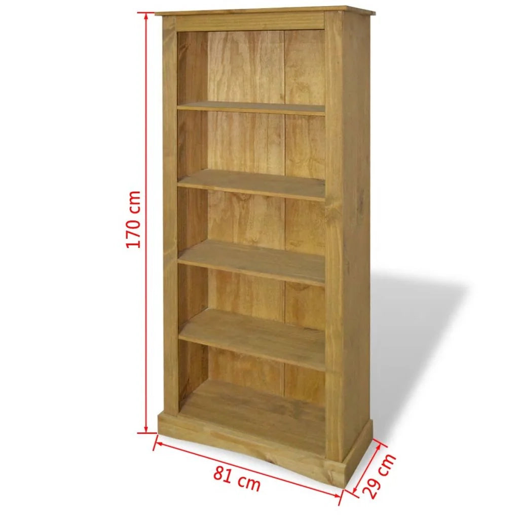 Libreria/mobile/mobile di design in pino a 5 ripiani 170 cm marrone 2702018/2