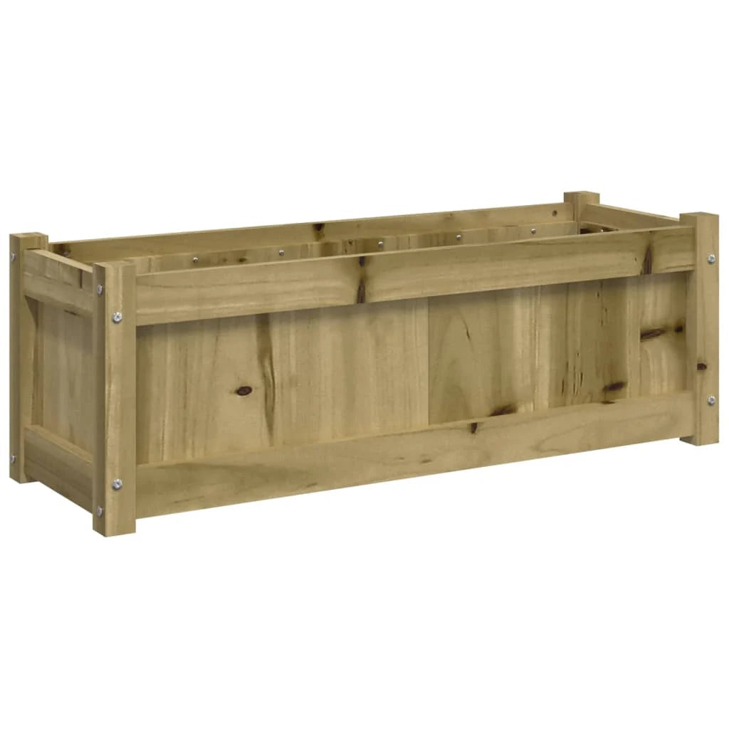 Vaso per fioriera aiuola rialzata piante fiori terrazza giardino esterno 90 x 31 x 31 cm legno di pino impregnato marrone 02_0038565