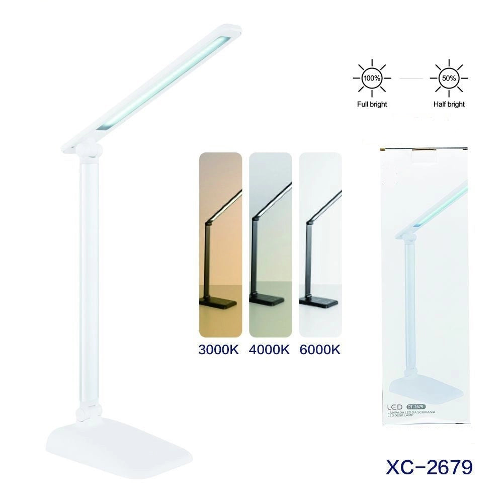 Trade Shop - Lampada Led Luce Dimmerabile Scrivania Tavolo Ufficio Braccio Pieghevole Dt-2679 -