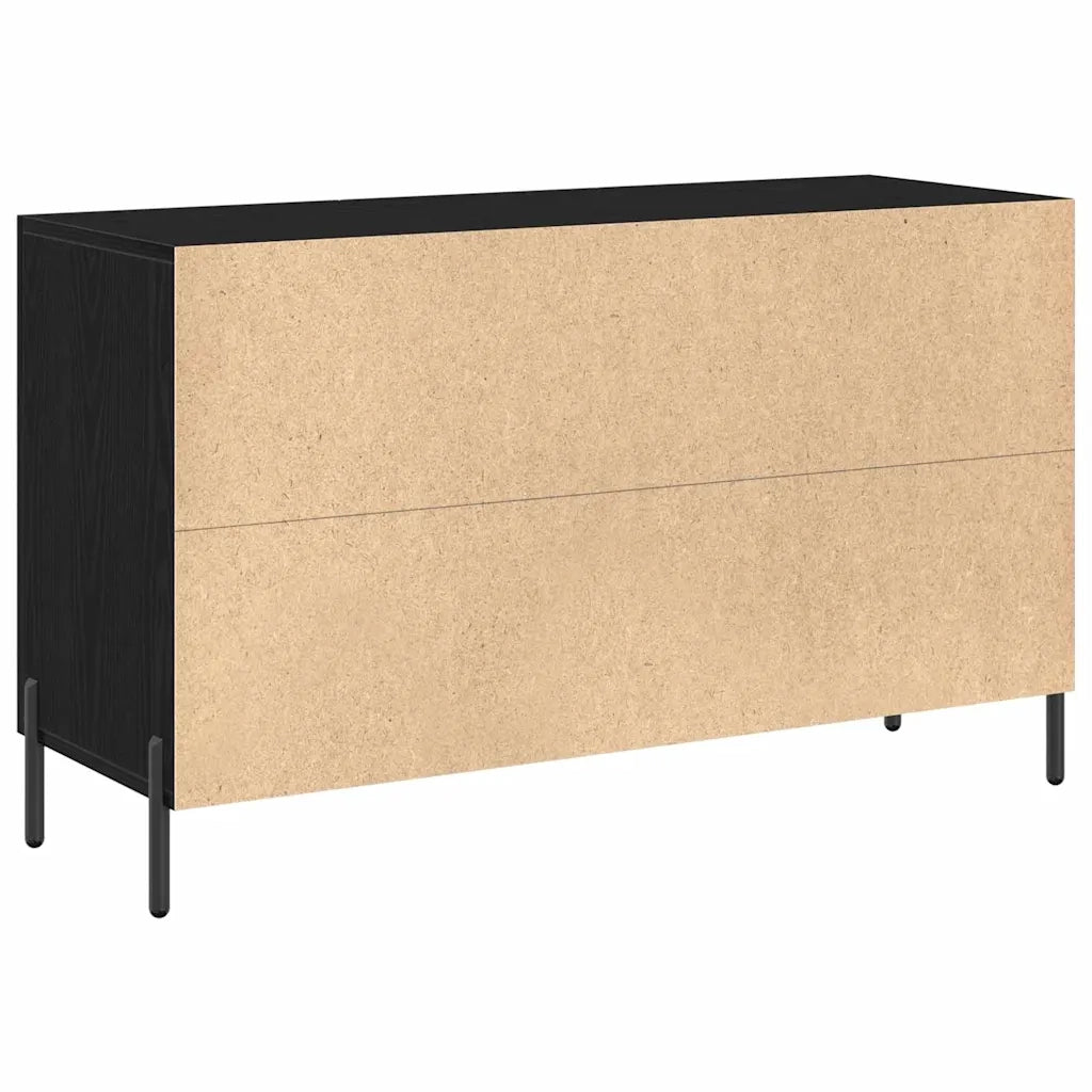 Credenza Rovere Nero 100 x 36 x 60 cm Legno multistrato 862958