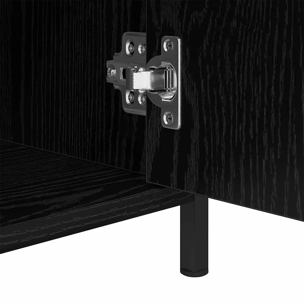 Set di 2 Comodini | Armadio da Notte | Mobiletto da notte con cassetto Rovere Nero 40 x 42 x 60 cm