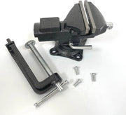 Bancopuntiera in acciaio inox con tavola bancopuntiera ruotabile 360° e maniglia di regolazione rapida | Per lavoro di falegnameria e bricolage | 84 cm di larghezza della testa.