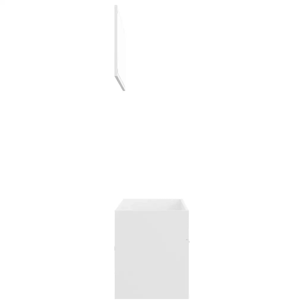 Set Mobili da Bagno 2 pz Bianco in Legno Multistrato 804809