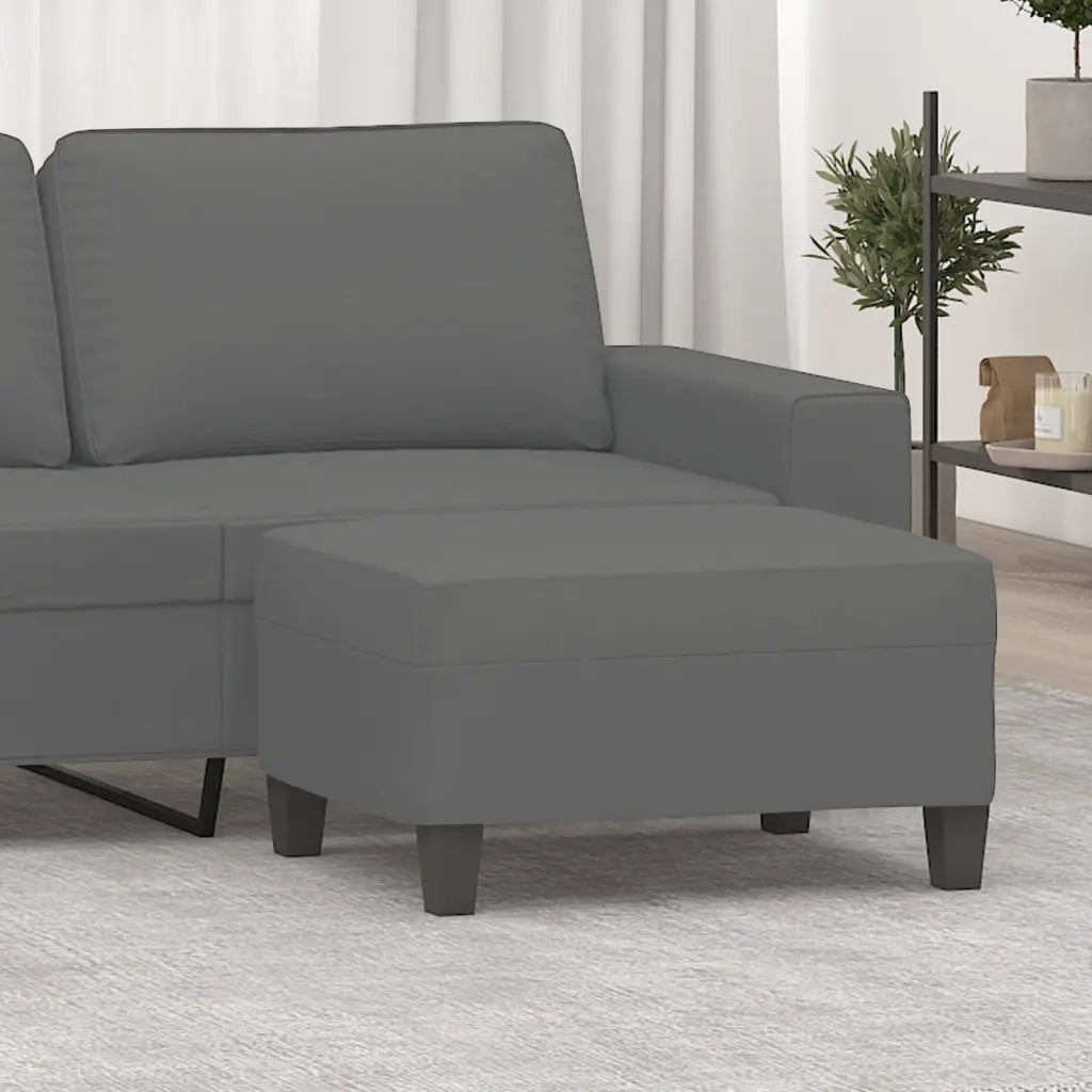 Poggiapiedi Grigio Scuro 70x55x41 cm in Tessuto Microfibra cod mxl 70708