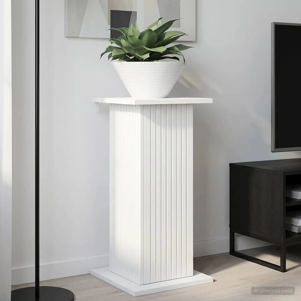Supporto per piante Bianco Lucido 30,5 x 30 x 60,5 cm 899788