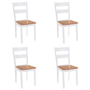 Sedie da Pranzo 4 pz Bianche in Massello di Hevea cod mxl 7568