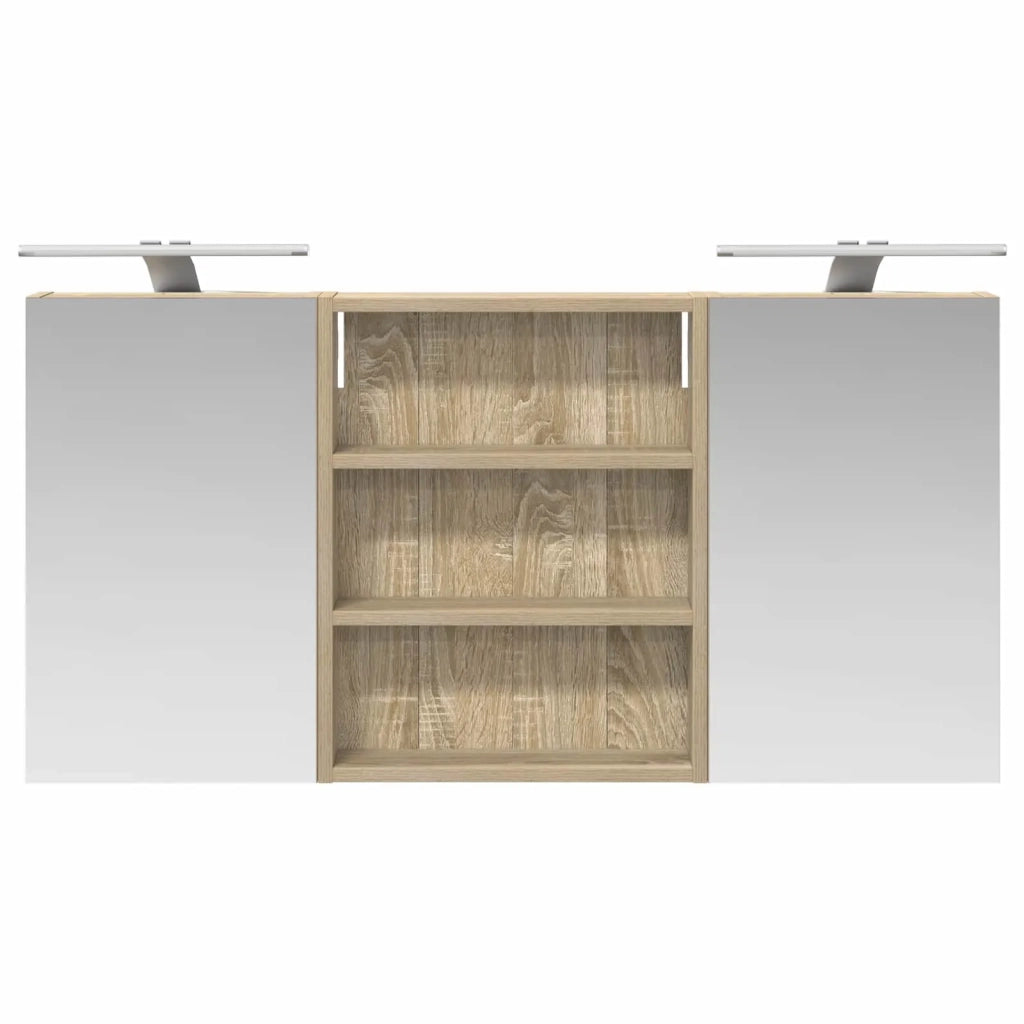 Set di Armadi da Bagno con lo scaffale 3 pcs 100 x 10,5 x 50 cm