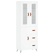 Buffet credenza cassettiera armadio mobile contenitore organizer cucina soggiorno salotto alto 69,5 x 34 x 180 cm legno ingegnerizzato bianco 02_0032564