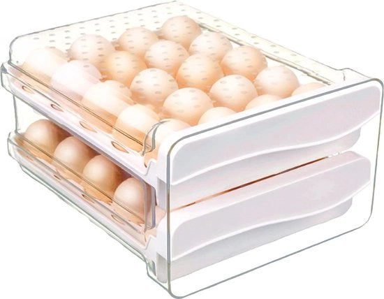 Contenitore per uova refrigeratore - 40 righelli cassetta in plastica - stivabile contenitore trasparente