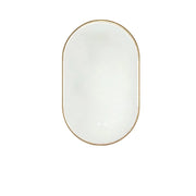 Mobile bagno con specchio con lavabo integrato e LED antiappannamento sospeso per bagno in MDF rovere