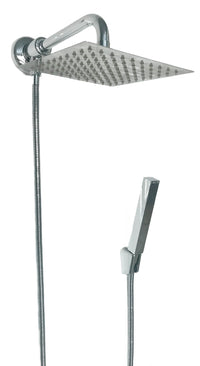 Kit doccia con deviatore a pressione e braccio cm 25