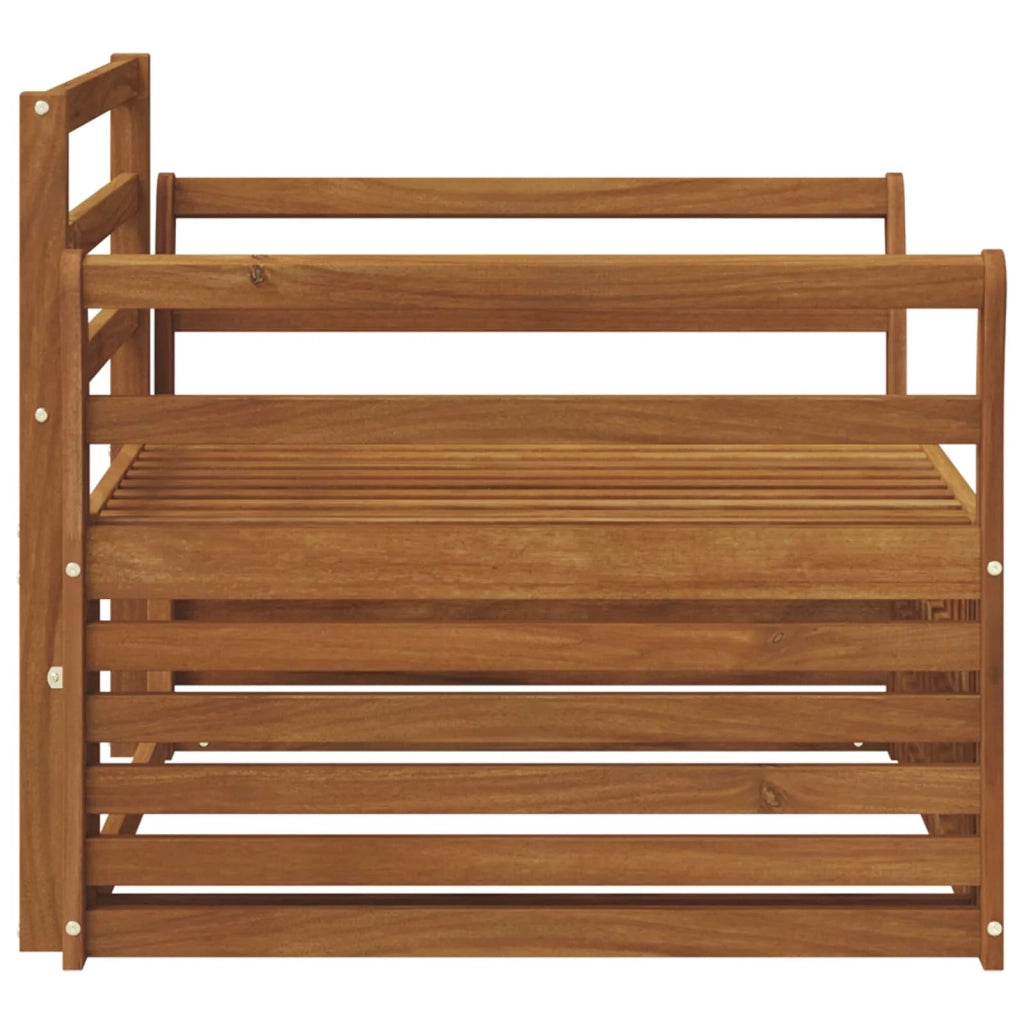 2 Pezzo Divano da esterno-Divano da Giardino-Sofa da giardino Naturale 675441