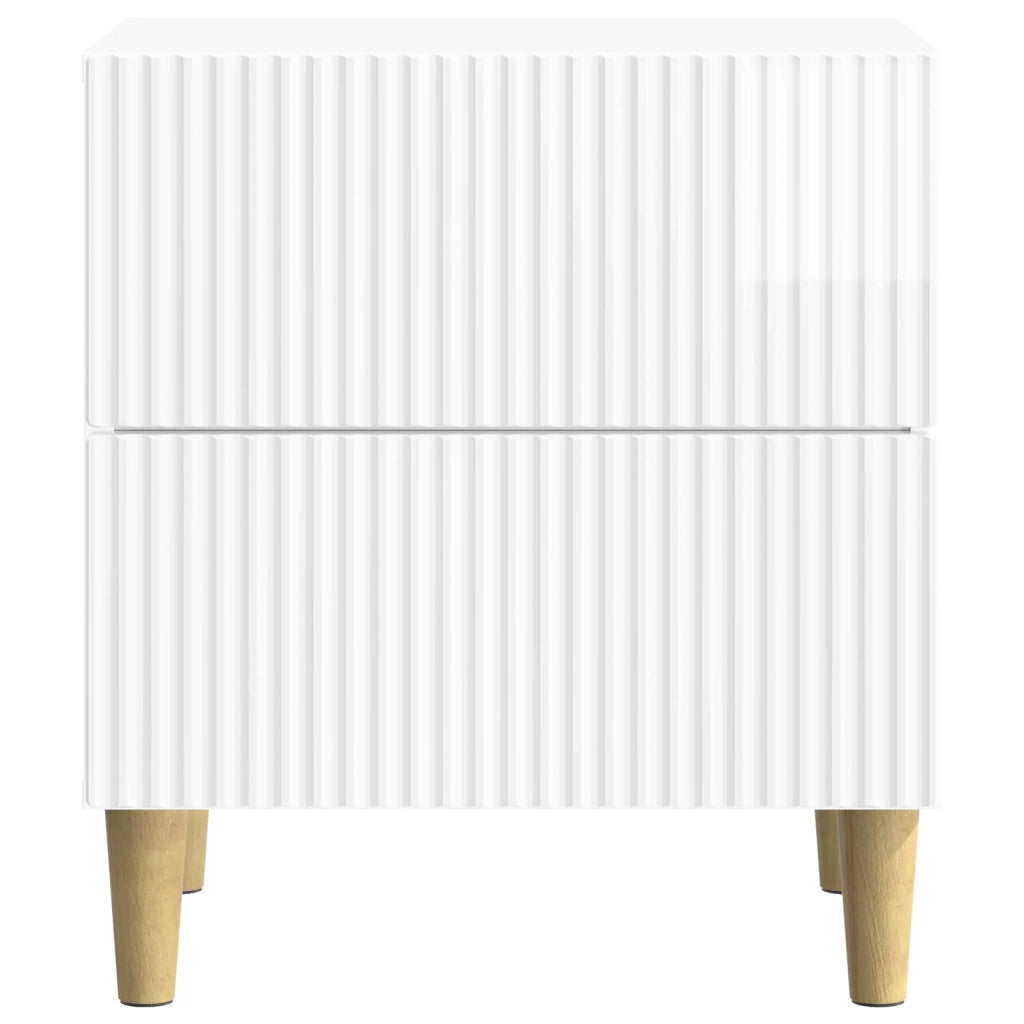 Armadio da Notte con cassetto Bianco Lucido 43 x 34,5 x 48 cm 894533