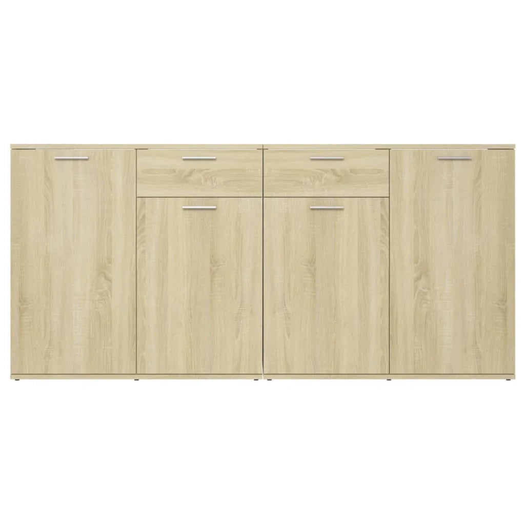 Buffet credenza cassettiera armadio mobile contenitore organizer cucina soggiorno rovere Sonoma 160 x 36 x 75 cm legno ingegnerizzato marrone 02_0031497