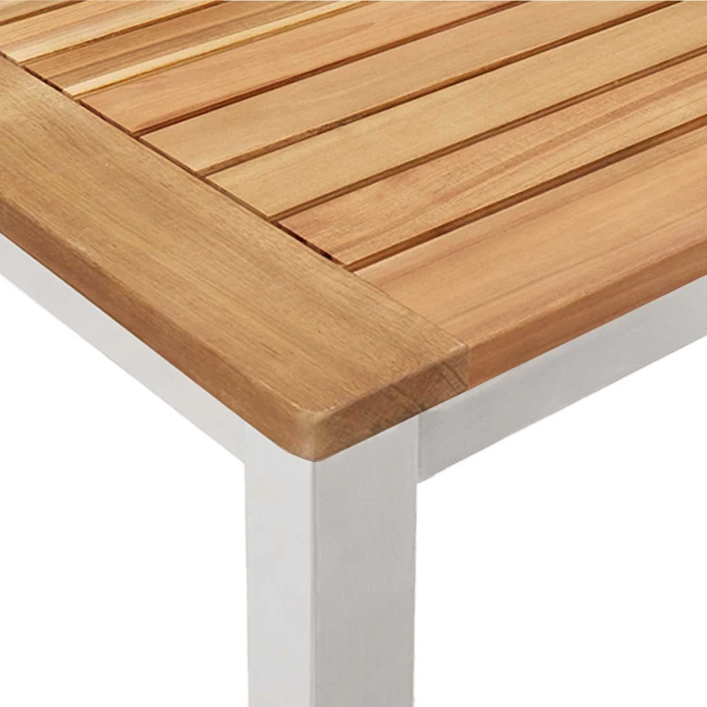 Set da Pranzo per Giardino 5 pcs Marrone Legno di teak solido 3334831