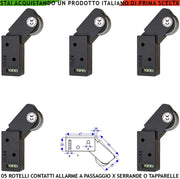 Rotello 5 Pezzi Contatti Antifurto Marroni Per Serranda Proteggono la Tapparella Contro il Sollevamento lo Switch Mosso dalla Rotella con Gammes Genera Impulsi Veloci 50 mS Necessita di Conta Impulsi