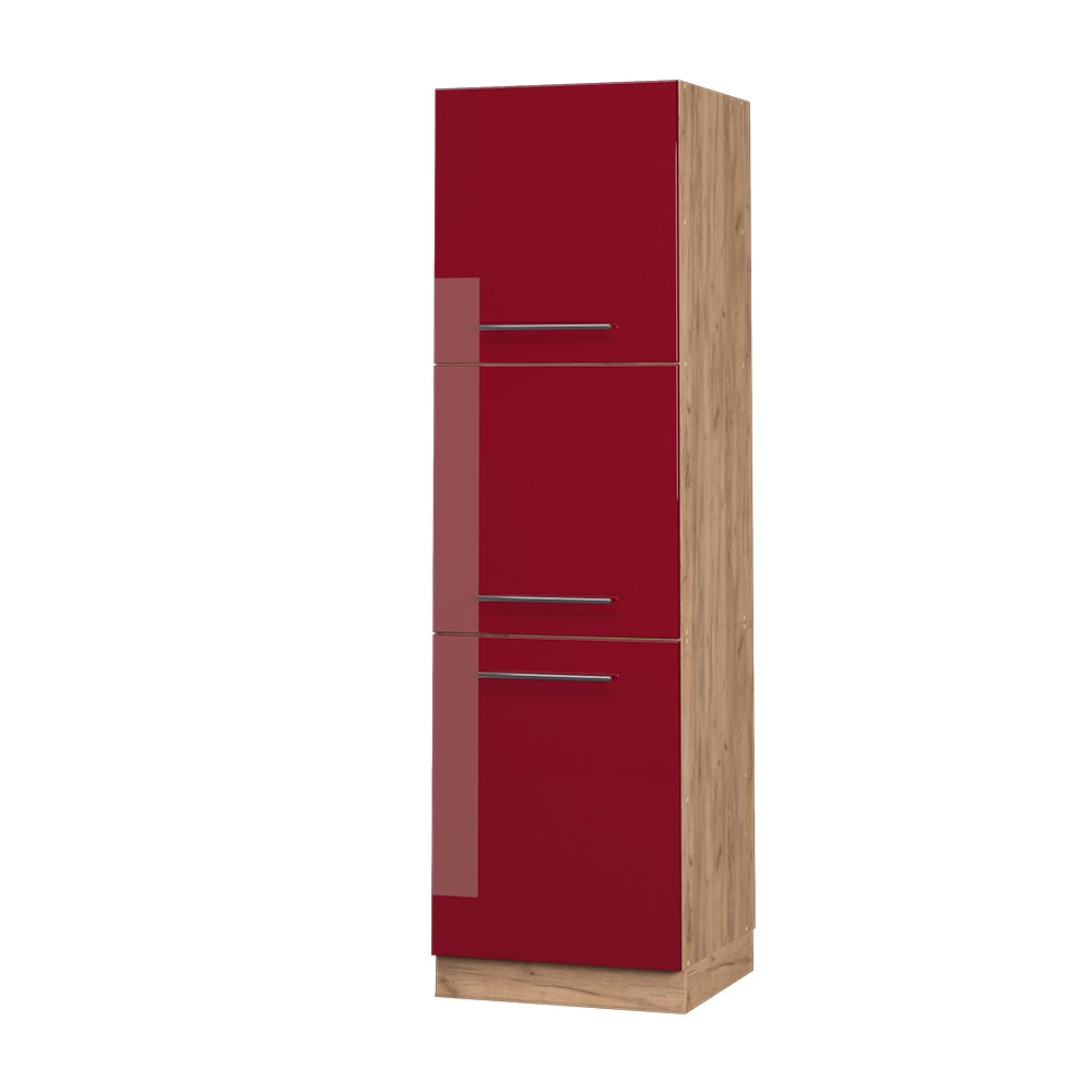 Vicco Mobile per forno da incasso Rosso bordeaux lucido 60 cm