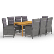 Set da Pranzo da Giardino 9 pz Grigio cod mxl 51980