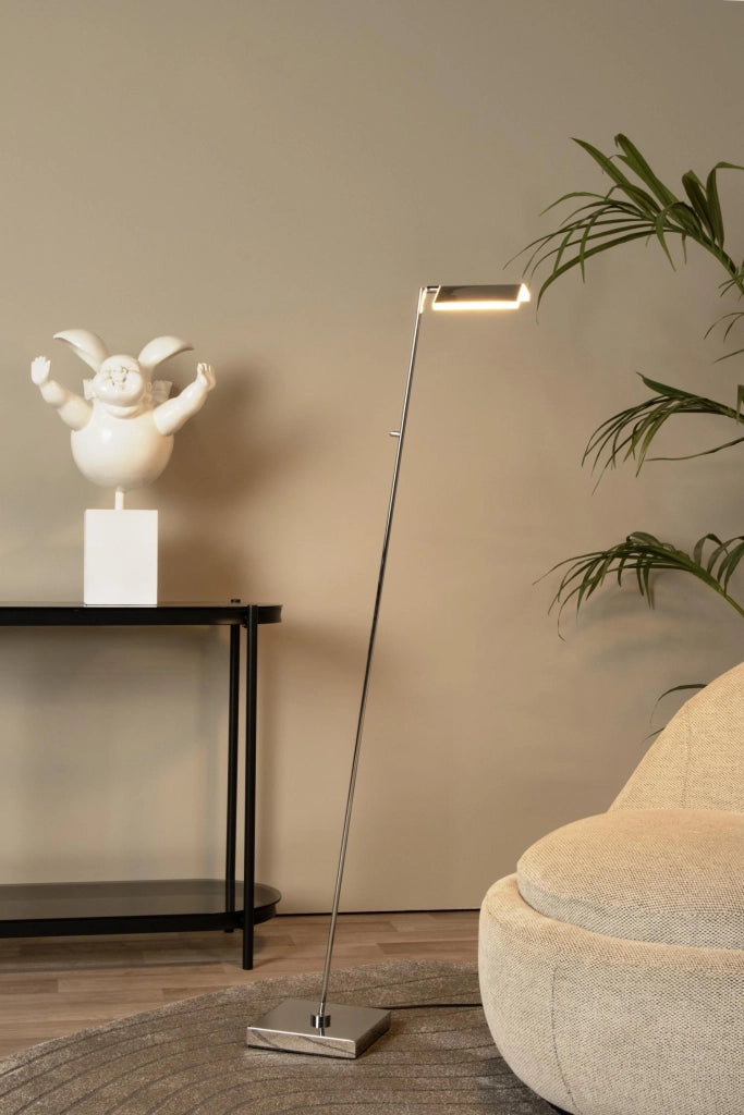 Lampada da terra LED 10W cromata Lucide AARON