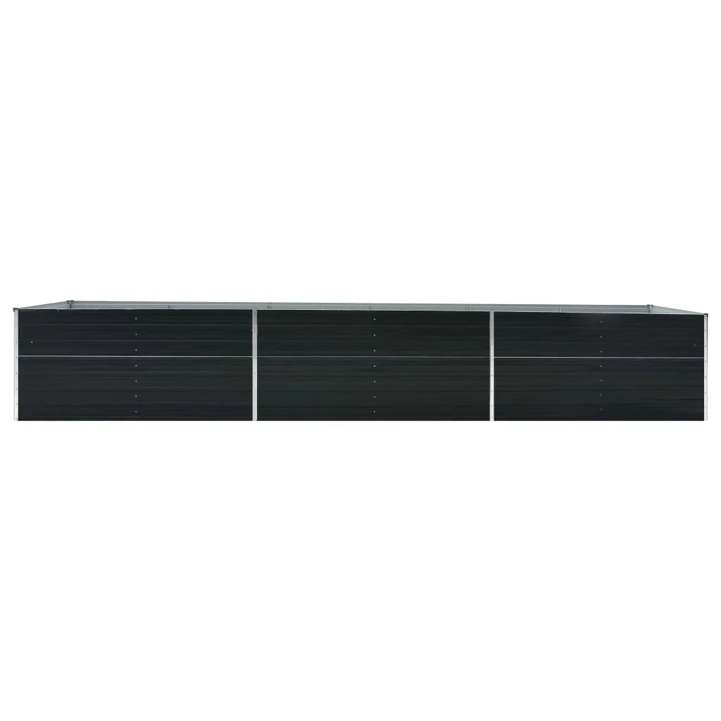 Fioriera rialzata per piante e fiori acciaio zincato 480 x 80 x 77 cm antracite 02_0001126