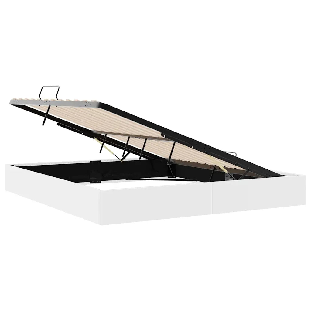 Letto con Contenitore Bianco Puro 183 x 213 cm Similpelle 3369979