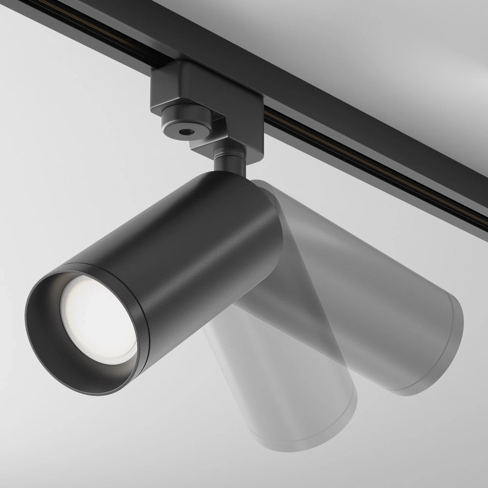 Faretto Per Binario Moderno Focus Alluminio Nero 1 Luce