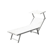 C LETTINO IN ALLUMINIO PLAYA C/PARASOLE BIANCO- 2,0 pz