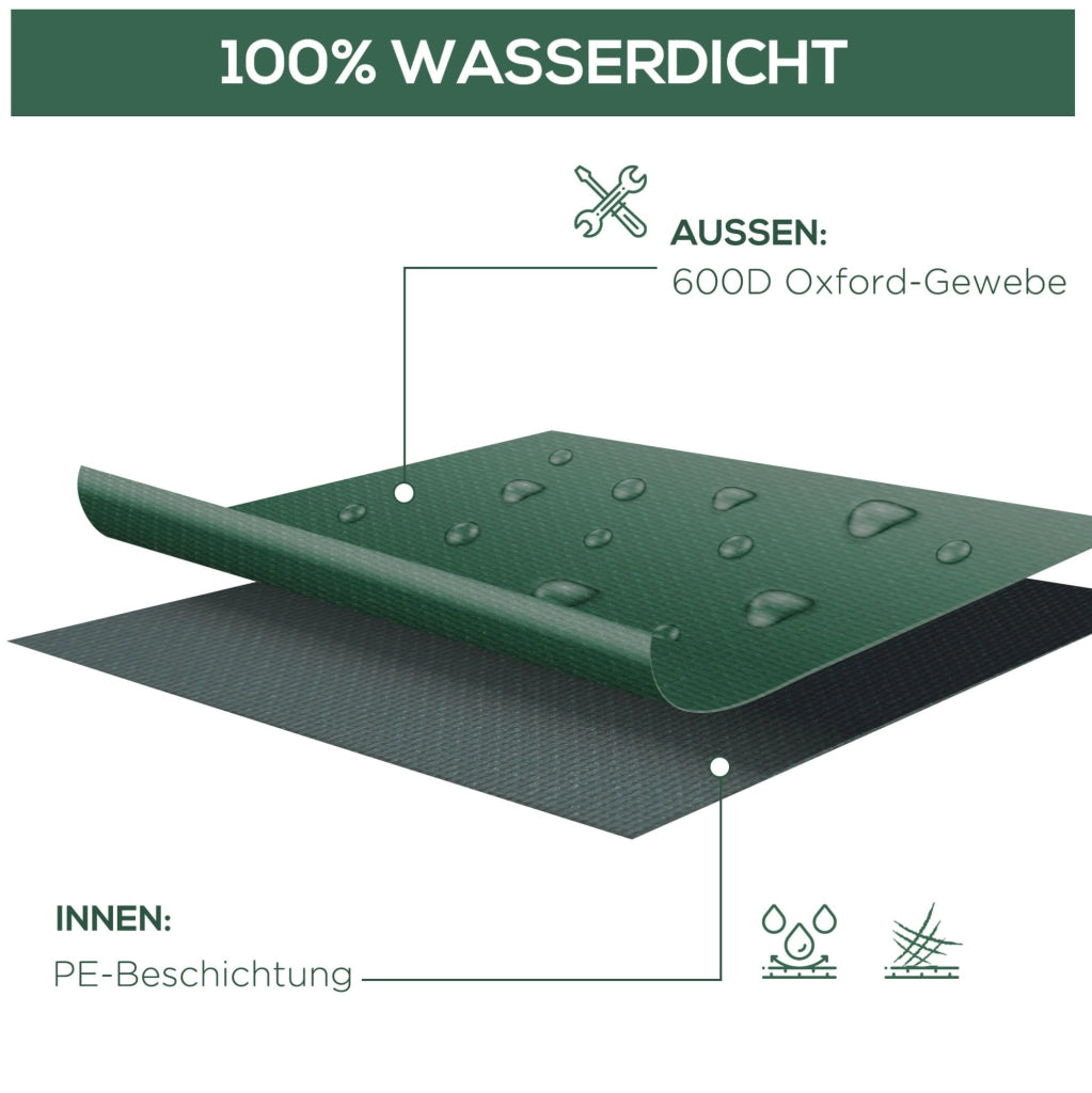 Copertura protettiva verde 600D Oxford 135x135x75 cm