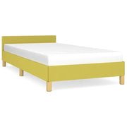 Letto singolo | Letto per adulti | Giroletto senza Materasso Verde 100x200 cm in Tessuto