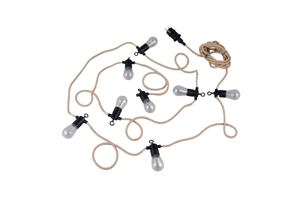 Ghirlanda LED integrato EMBER RL 6 m 8 luci nera IP44