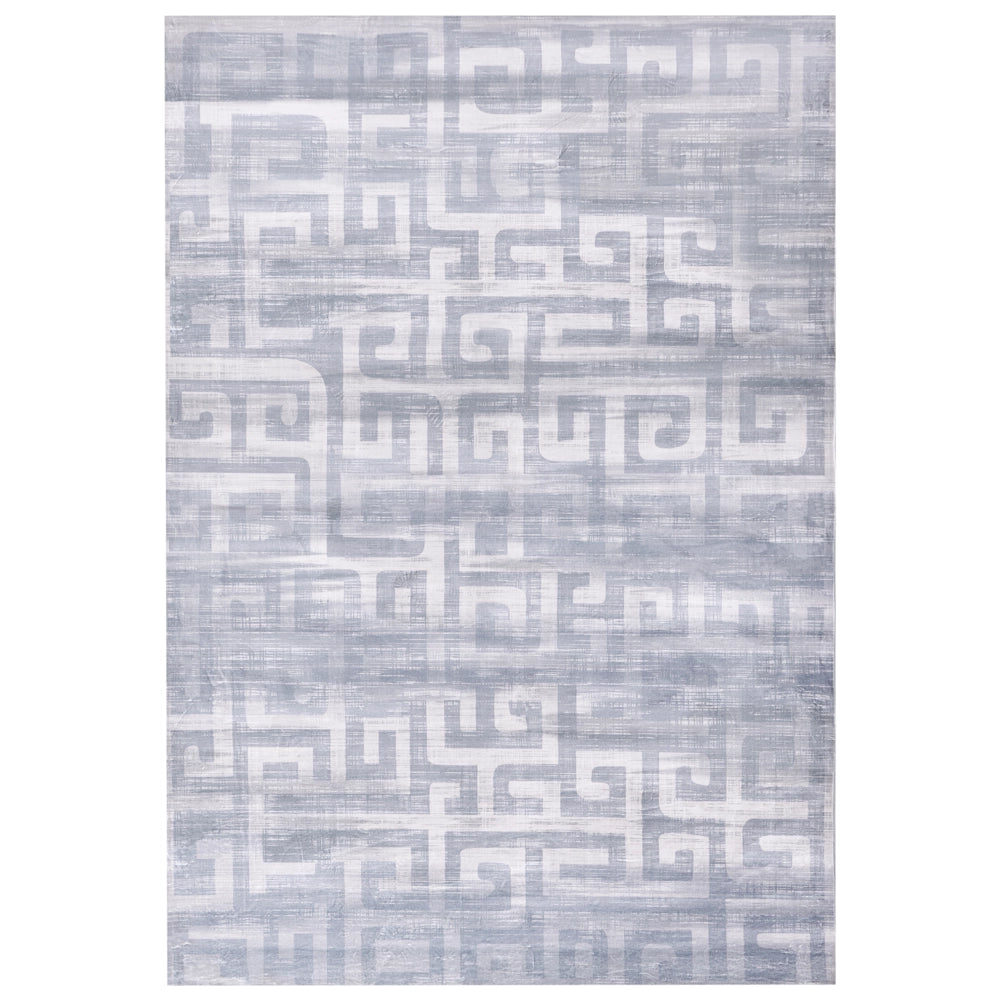 Tappeto grigio Tessuto 160 x 230 cm Motivo geometrico moderno Soggiorno Camera da letto Per riscaldamento a pavimento Fondo antiscivolo