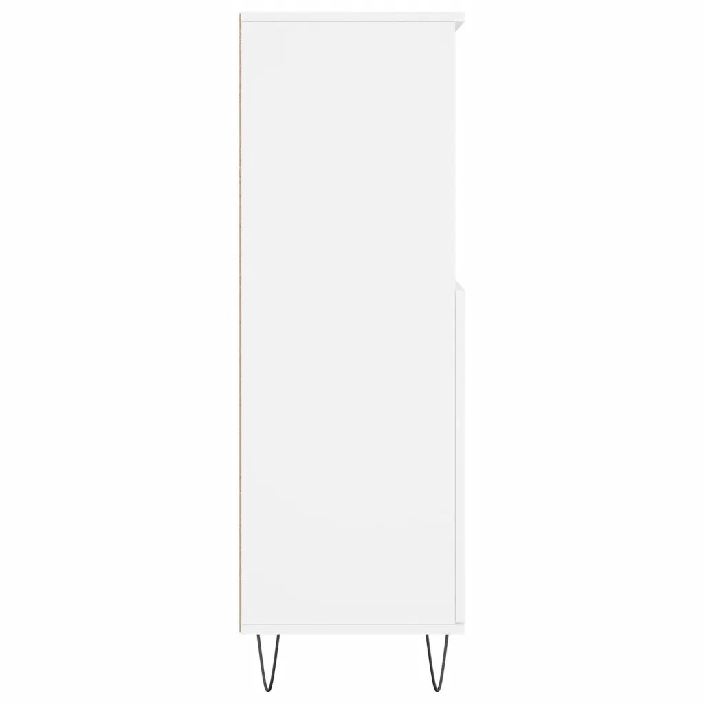 Credenza | Madia | Buffet da pranzo | Armadio da pranzo Alta Bianca 60x36x110 cm in Legno Multistrato