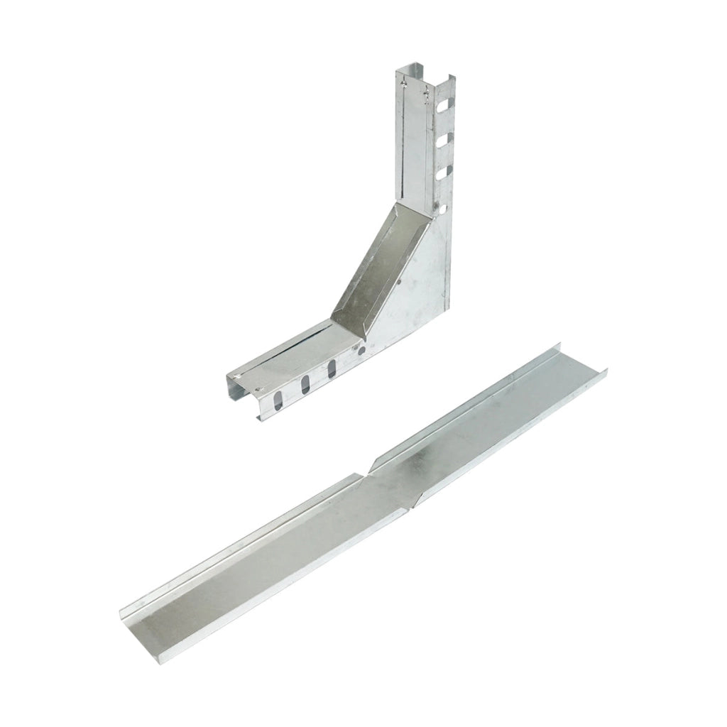 Gomito verticale a 90 gradi in acciaio zincato per grondaia 25x50mm