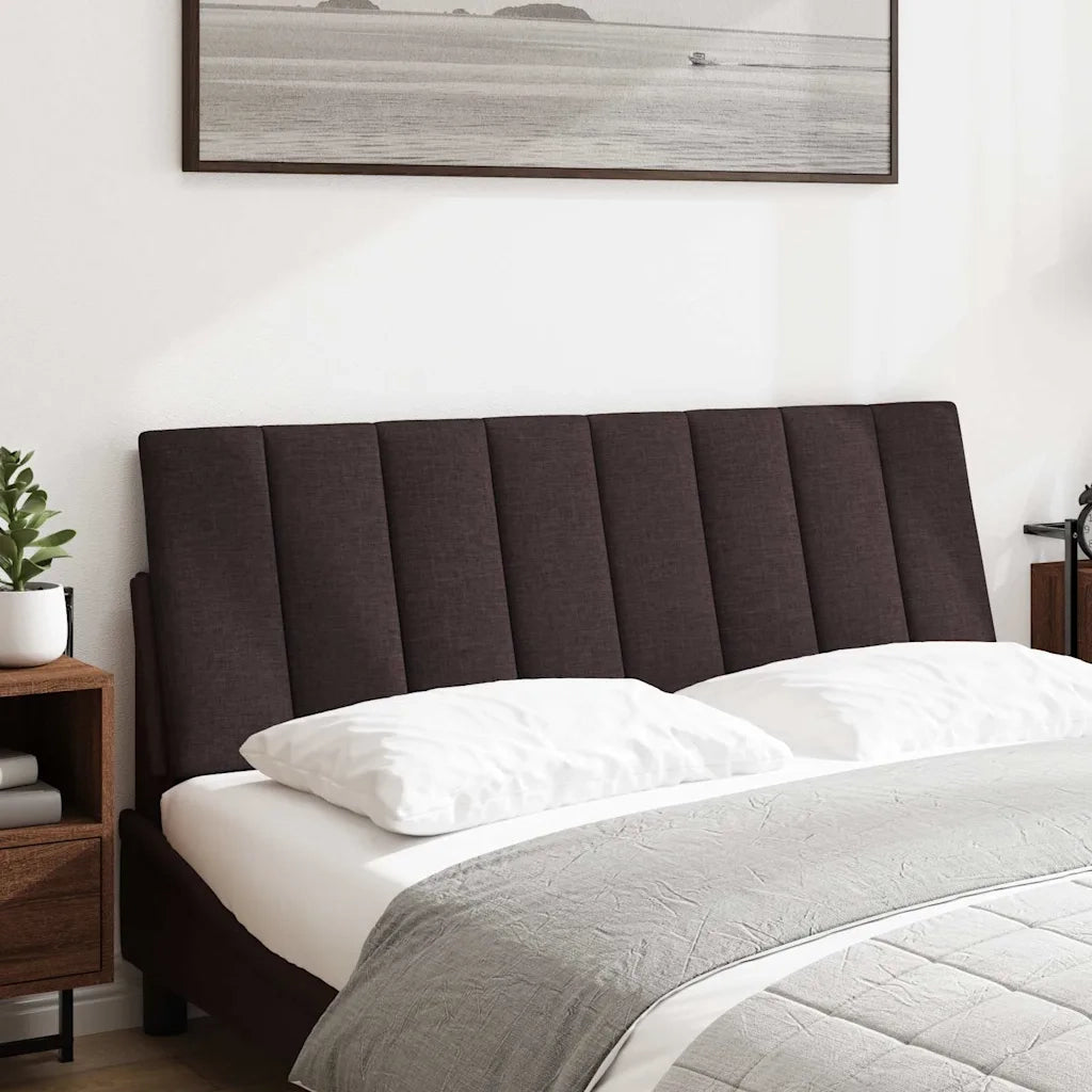 Cuscino Testiera-Cuscino per Testiera Hanko Marrone Scuro 120 cm in Tessuto