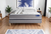 Pacchetto letto completo - Materasso 140x190cm + Box spring con doghe (kit) + 2 cuscini + Piumino - Actilatex Pur