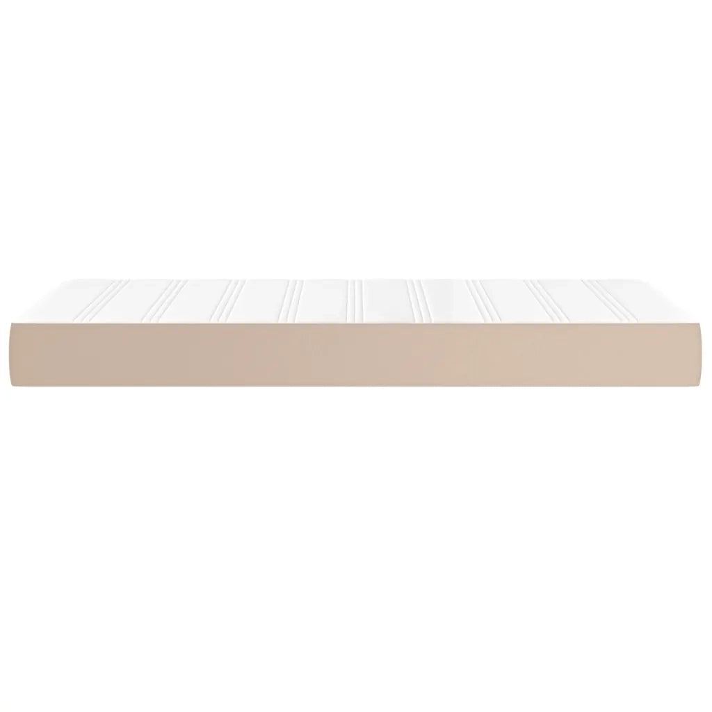 Materasso a Molle Insacchettate Rigidità Media Cappuccino 90x200x20 cm in Similpelle 347727